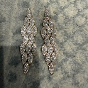 Gold and silver chandelier earring